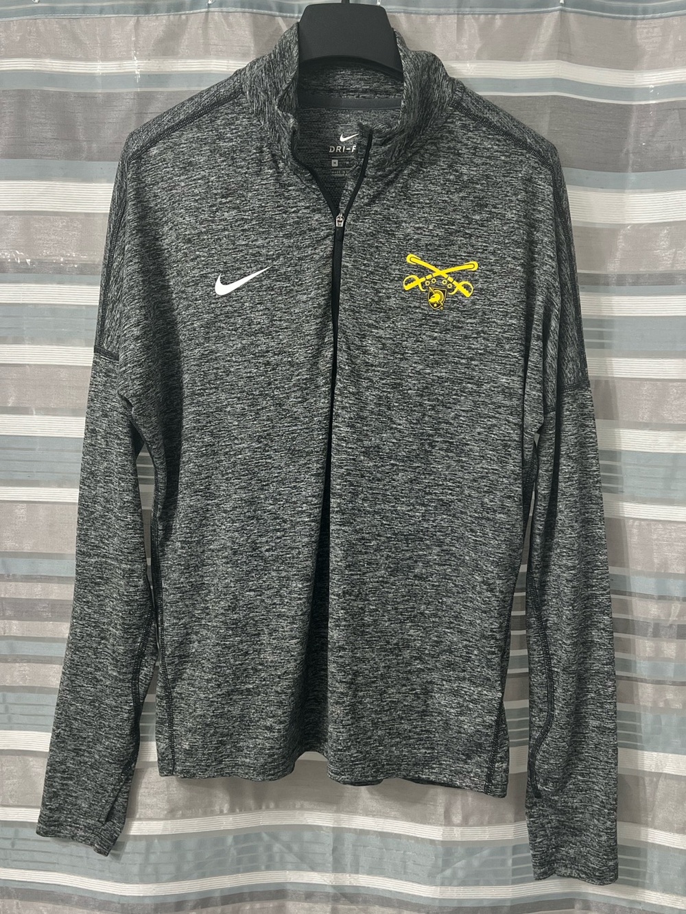 Nike Women’s Army Black Knights Dri-FIT Element Heather Gray Half Zip